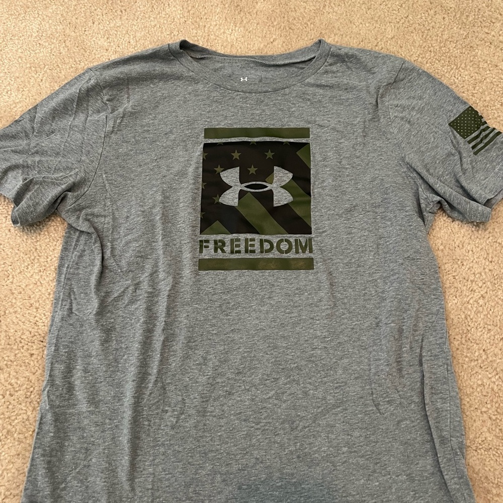 Under Armour Boys Gray Freedom T-Shirt